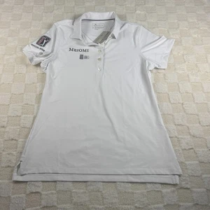 Peter Millar Women's PGA Tour Polo Size S White Meiomi Wine Official NWT - Picture 1 of 12