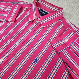 Vintage Polo Ralph Lauren Shirt Men XL Classic Fit Vertical Striped Button Down - Picture 1 of 12