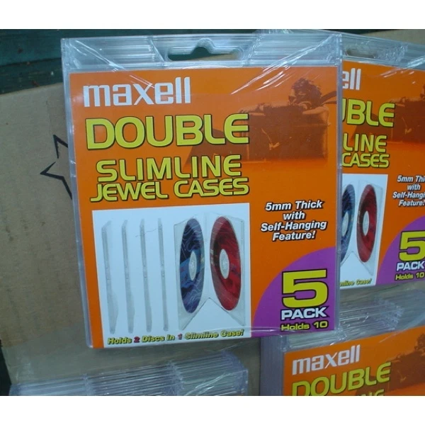 30 MAXELL DOUBLE SLIMLINE CD CVD JEWEL CASES CD-391 NEW - Image 1 of 1