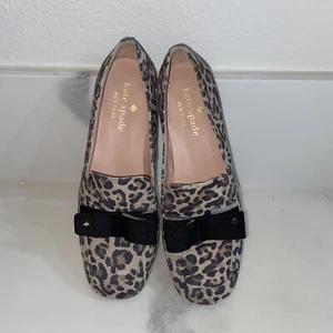 Kate Spade Loafers Slip On Leopard Print Bow Women’s Size US 6 EUR 36.5 - Picture 1 of 12
