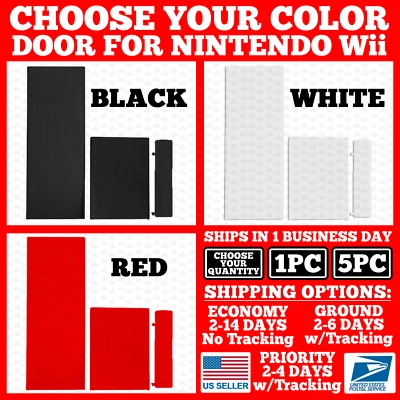 NEW Black/White/Red Replacement Door Slot Cover Lid Set for Nintendo Wii Console - Image 1 of 2