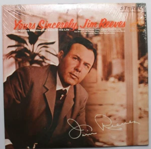 JIM REEVES YOURS SINCERELY LP 12" VINYL RECORD *QUICK SHIP* - Picture 1 of 2