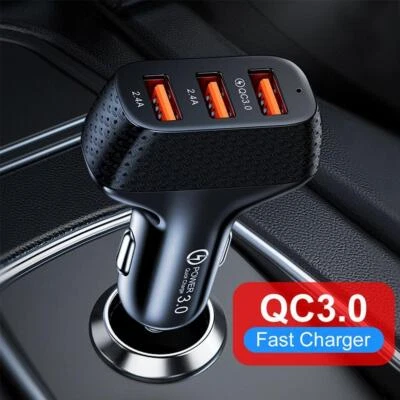 Fast Car Charger 2 USB Port + Type C Universal Socket Adapter For iPhone Ne Z7Q5 - Image 1 of 4