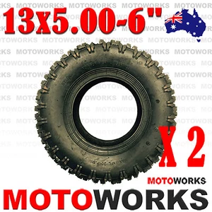 2 X 13 x 5.00 - 6" inch Tyre Tire ATV QUAD Bike Gokart Scooter mini Buggy Mower - Picture 1 of 3