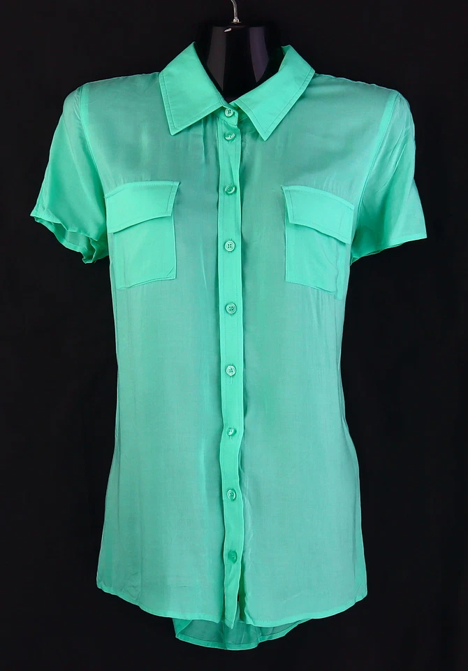 Hemd Gr. 34 Grün Damen Kurzarmhemd Bluse Tunika RPW - Bild 1 von 1