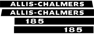 Juego de calcomanías para capucha Allis Chalmers 185 - Imagen 1 de 1
