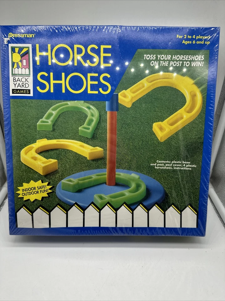 Vintage 1993 Pressman Toy Co. Backyard Games Horse Shoes Sealed Rare - Image 1 of 3