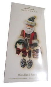 NEW HALLMARK 2007 KEEPSAKE ORNAMENT WOODLAND SANTA HANDCRAFTED ARTIST DESIGN - Picture 1 of 4