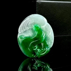 【KATHY JADE】Icy Emerald With Green Jadeite Jade Pendant《Grade A》 - Picture 1 of 6
