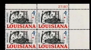 US Scott #1197, Plate Block #27187 1962 Louisiana 4c FVF MNH Upper Right - Picture 1 of 1