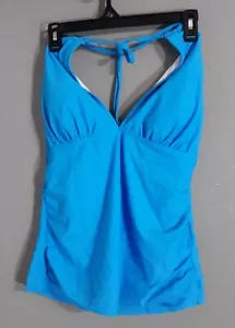 New-Woman’s YONIQUE Blue Beach Resort One Piece Summer Beach Tankini Top.sz Xl - Picture 1 of 9