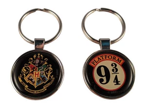 Portachiavi Harry Potter Hogwarts stemma scuola e piattaforma 9 3/4 confezione da 2 - Foto 1 di 4