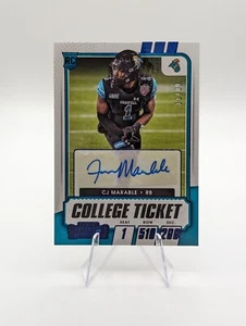 CJ Marable 2021 Panini Contenders Draft Picks Auto Blue SP /99 RC #320 Coastal - Picture 1 of 2