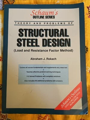 Schaum’s Theory And Problems Of Structural Steel Design Abraham J Roach 1991 - Image 1 of 2