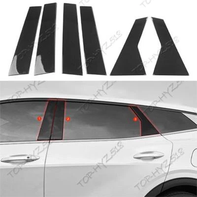 Postes de pilar de ventana ABS negro brillante cubierta de puerta moldura para Kia Sportage 2023-2024 Foto 1 de 4