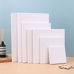White Blank Square Artist Canvas For Canvas Oil Painting Wooden Board Frame- HY2 - Picture 1 of 19
