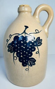 Stoneware Bienenstock Krug Applied Griff 2 Gal. Grapevine Primitiv Antik/Vintage - Bild 1 von 10