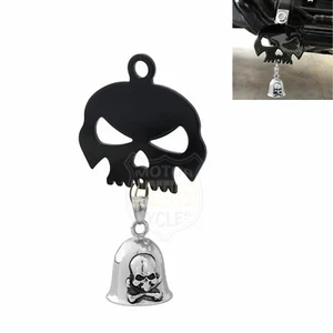 Motorcycle Skull Bell Hanger / Mount Bolt & Ring Kit For Harley Honda Cafe Racer - Picture 1 of 7