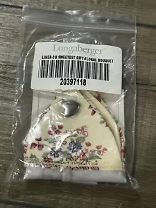 Longaberger Sweetheart Floral Small Sweetest Gift Basket Liner New Valentine Day - Picture 1 of 1