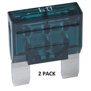 Paquete de 2 FUSE MAXI60 COOPER BUSSMANN 60 AMPERIOS TIPO HOJA FUSIBLE #MAXI60-2PK - Imagen 1 de 2
