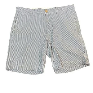 Chaps Pinstripe Shorts Men’s Size 34 White and Blue Preppy Casual - Picture 1 of 8