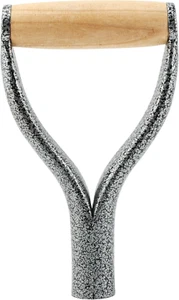 SYCOOVEN Pala Mango de Empuñadura en D, Mango de Repuesto de Pala de Metal con Empuñadura de Madera - Imagen 1 de 12