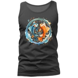 Pisces Zodiac Sign Horoscope Astrological Graphic Tank Top - Picture 1 of 11