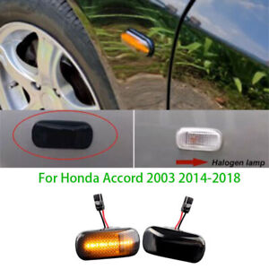 For Honda Accord 2003 2014-2018 Pair LED Fender Side Marker Turn Signal Light