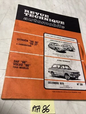 DAF Volvo 66 Revisione Tecnica Automobile RTA + Of DS20 DS21 Citroën - Immagine 1 di 4