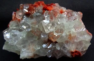 RED HEULANDITE APOPHYLLITE CRYSTALS ON MATRIX MATRIX MINERALS SPECIMENS - Picture 1 of 3