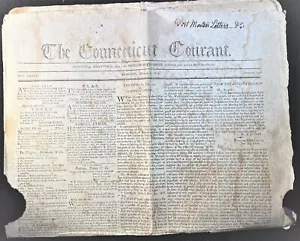 The Connecticut Courant News Paper March 1, 1802. Thomas Jefferson, && - Picture 1 of 11