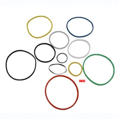 Gummi Riemen Antriebsriemen OD Ø15mm~45mm Maschinenriemen Kassettendeck 9 Farbig - Bild 1 von 4