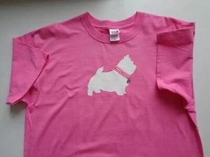 Norwich Terrier Dog T-shirt Unisex XL pink "Love" charm & glitter collar SALE - Picture 1 of 4