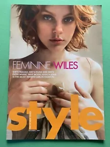 Sunday Times STYLE magazine 5-December-2004 JESSICA STAM Andy Warhol's Interview - Picture 1 of 2