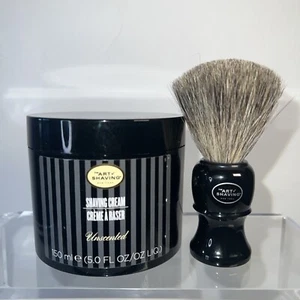 The Art of Shaving unparfümierte Rasiercreme mit echtem Dachs Pinsel - Bild 1 von 4