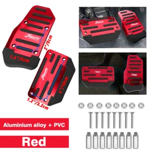 2X Car Accessories Red Non Slip Automatic Pedal Brake Foot Treadle Cover USA - Bild 1 von 10