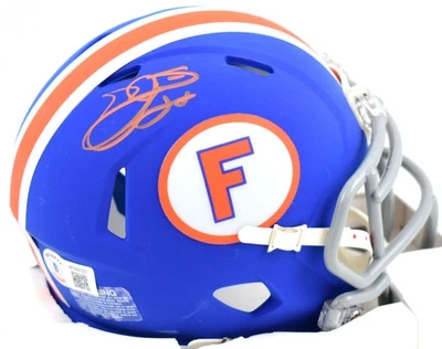 Mini Casco Autografiado Emmitt Smith Florida Gators Velocidad Azul - Beckett con Holo Foto 1 de 4