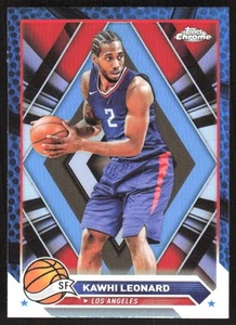 2426G 2023-24 Topps Chrome #93 Kawhi Leonard Blue Basketball Refractors - Picture 1 of 2