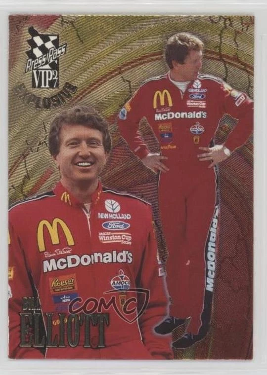 1997 Press Pass VIP Explosives Bill Elliott #7 HOF - Image 1 of 2