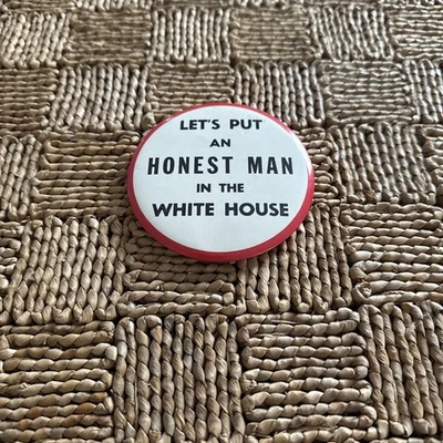 Barry Goldwater 1964 campaign pin button political Honest Man In The White House - Image 1 of 4