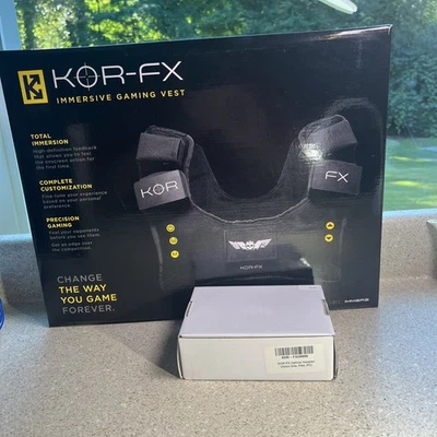 H819~ Chaleco para Juegos de Precisión Negro Inmersivo Kor-FX VR Realidad Virtual y Adaptador Foto 1 de 4