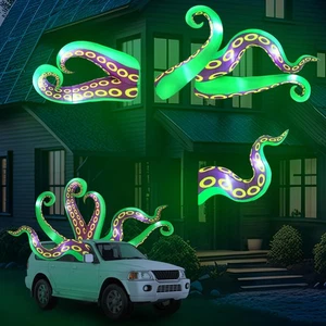 4 Stck. 6 Fuß Beleuchtete Riesige Aufblasbare Oktopus Tentakel für Haus Stamm oder Baum... - Bild 1 von 6