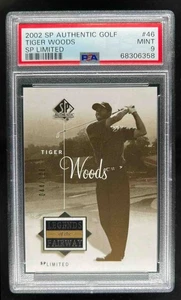 2002 SP Authentic Tiger Woods Limited #44/100 Wild Card 4Aces PSA 9 - Picture 1 of 2