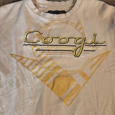 Camiseta De Colección Coogi Manga Larga Para Hombre 2XL Oro Blanco Bordada Doble Cara Y2K  Foto 1 de 4
