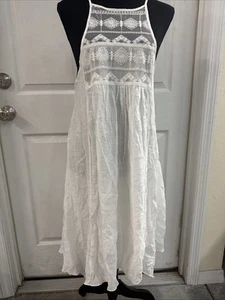 Vivid Collection NY Kleid elfenbein ärmellos fließend gefüttert Aline hochgeschlossen Gr. L - Bild 1 von 7