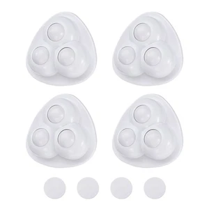 4 Stück selbstklebende Lenkrollen,360° drehbar (weiß,3 Nylon-Rollkugeln) - Bild 1 von 6