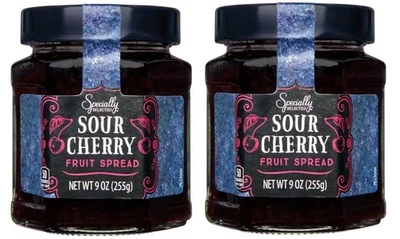 Jalea de mermelada para untar de frutas de cereza agria especialmente seleccionada, 9 oz (2 frascos) Foto 1 de 2