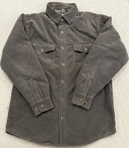 Levi Strauss Shacket Brown Men M Corduroy Flannel Lined Trucker Button Down - Picture 1 of 9