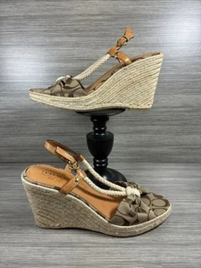 Women’s Size 9M - Coach Espadrille Wedge Sandal New With Defects No Box - Picture 1 of 8