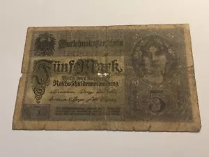 Billet Allemagne 5 Mark 1917 (101-24/A057) - Imagen 1 de 2